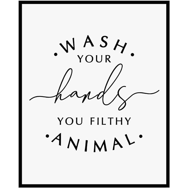 Amazon.com: Wash Your Hands Ya Filthy Animal Bathroom Print Funny Print Toilet Wall Art You Filthy Animal Typography Wall Decor Funny Bathroom Print 8x10 inch - UNFRAMED : Home & Kitchen amazon-com-wash-your-hands-ya-filthy-animal-bathroom-print-funny-print-toilet-wall-art-you-filthy-animal-typography-wall-decor-funny-bathroom-print-8x10-inch-unframed-home-kitchen