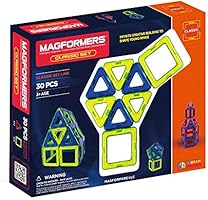 Magformers Classic (30-pieces) Set Magnetic    Building      Blocks, Educational  Magnetic    Tiles Kit , Magnetic    Construction  STEM Toy Set