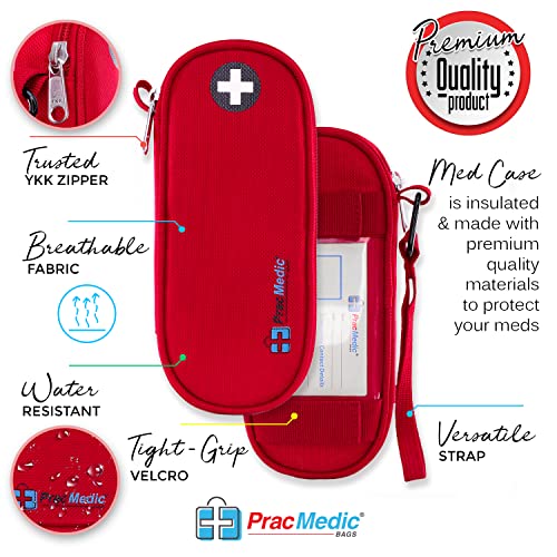 PracMedic Bags Epipen Carry Case Insulated Compact, holds 2 Epi Pens