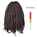 Pack of 3 Afro Kinky Marley Braids Hair Extensions ELEGANT MUSES Kanekalon Synthetic Twist Crochet Braiding Hair 18 inch 100g/pcs (18 inch, 4#)