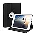 SYNTAK iPad 9.7 2018 / 2017 Case,360 Degree Rotating Stand Folio Case Heavy Duty PU Leather Impact Resistant Full Body Protective Cover for Apple iPad 9.7 inch ,Black