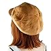 Samtree Women's Beanie Hat with Visor,Winter Warm Slouchy Knitted Baseball Cap(Light Tan)