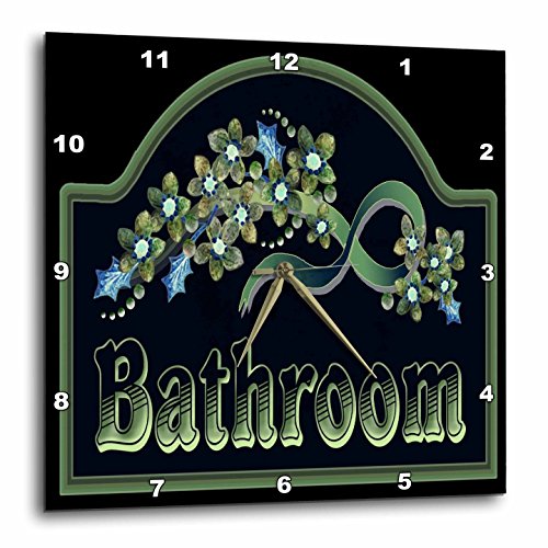 Vintage black N Green Bath Sign-Wall Clock
