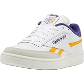 Reebok Men's Club C Revenge Sneaker, White/Collegiate Gold/Bold Purple, 4.5 Medium US