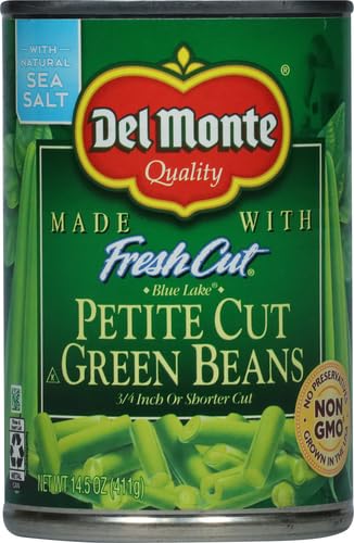 DEL MONTE BLUE LAKE PETITE CUT GREEN BEANS, CANNED VEGETABLES, 14.5 OZ CAN