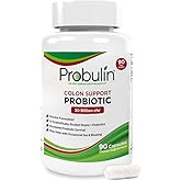 Probulin Colon Support Probiotic Supplement, Daily Gut, Digestive, and Immune Health Probiotics Capsules for Men and Women, 20 Billion CFU, Vegan, 90 Count Bottle