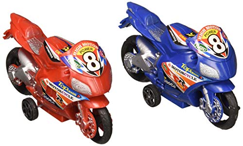 Oasis Supply Children’s Pullback Motorcycle Toys, Plastic 12-piece Set