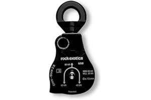 OMNIPROGEAR Rock Exotica Omni-Block 2.6" Single Black Pulley - Swivel Pulley for Heavy-Duty Rigging and Climbing and Rigging Systems – Made in the Usa