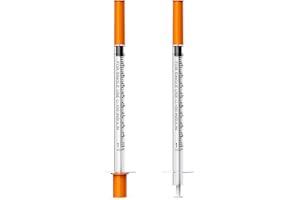 1ml Insulin Syringes 29G 1/4 Inch (6mm) with Needle, Individually Wrapped, Pack of 25