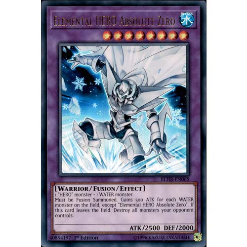 BLHR-EN065 1st Ed Elemental HERO Absolute Zero Ultra Rare Card Heros Revenge Yu-Gi-Oh Single Card