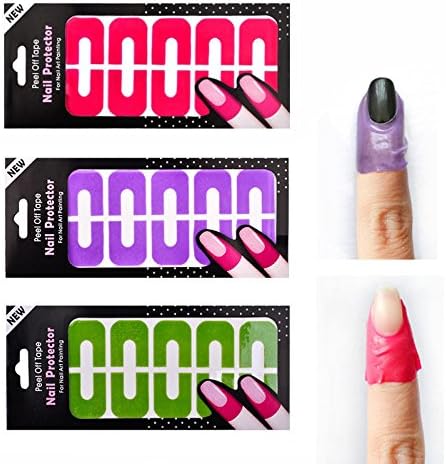Peel Off Tape Nail Protector Anti Overflow Stickers Nail Spill-proof Stickers U-Shape Manicure Tools 10 Sheets
