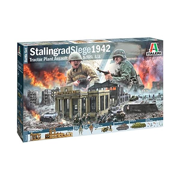 Italeri 1:72 Battle Set Stalingrad Siege, originalgetreue Nachbildung, Modellbau, Basteln, Hobby, Kleben, Plastikbausatz, Zusammenbauen