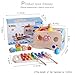 bodolo 3 in 1 Wooden Educational Set Pounding Bench Toys with Slide Out Xylophone and Shape Matching Blocks for Kids Baby Toddlers 1 2 3 Year Old…