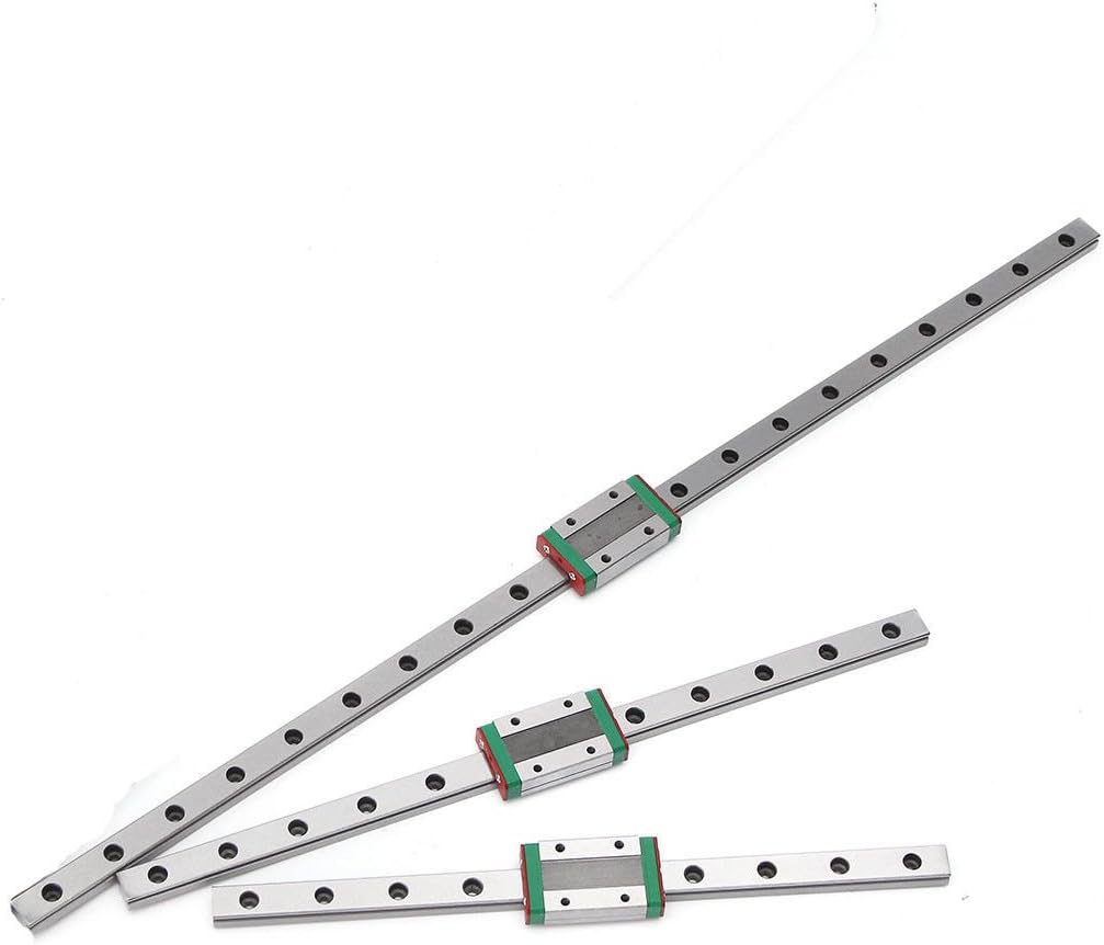 YunShuo MGN9H Miniature Rail Guide Slide Linear w/Sliding Block CNC Tool 500/300/200mm (MGN9H Block +300mm Guide Linear)