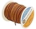 Mandala Crafts Round Cowhide Genuine Rust Leather Cord for Jewelry Making Kumihimo Leather Rope Spool - Rust String Lace - 20 Yds 3mm Cording