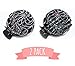 Attractive Hand-Crafted Hair Holder: Bun Maker, Clip and Grip for Thick and Thin Hair. 2 Uniquely Hand-Painted Pieces.