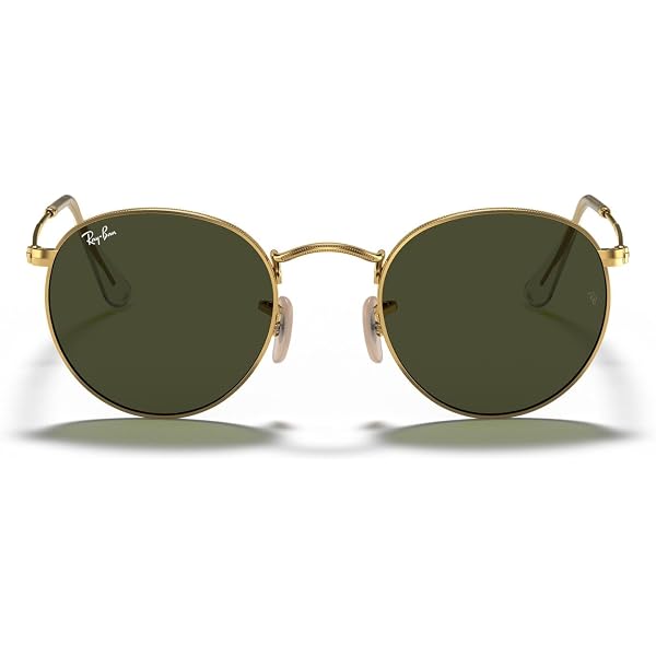 Ray-Ban RB3447 Round Metal Sunglasses, Legend Gold/G-15 Green, 47