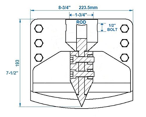 RuggedMade 4-Way Log Splitter Blade Cast Assembly 94-010-2007 - Thumbnail 5