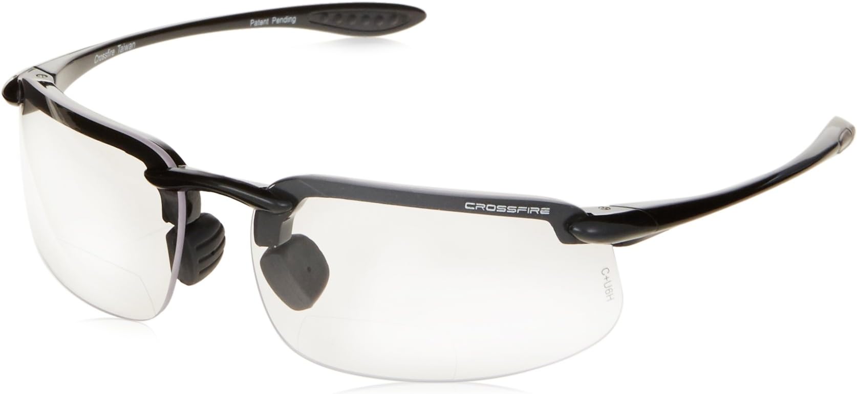 Crossfire Eyewear 216412 1.25 Diopter ES4 Safety Glasses with Gray Frame and Clear Lens