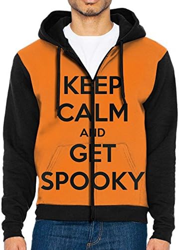 JINYIPI Hoodies For Men Halloween Pumpkin Full Zip Fashion Athletic Printed Sweatshirt Pullover Jackets