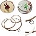 ARTISTORE 3 Pieces Embroidery Hoops Cross 4.3inch(S), 5.7inch(M), 7.4inch(L) Stitch Hoop Embroidery Circle Set For Art Craft Handy Sewing