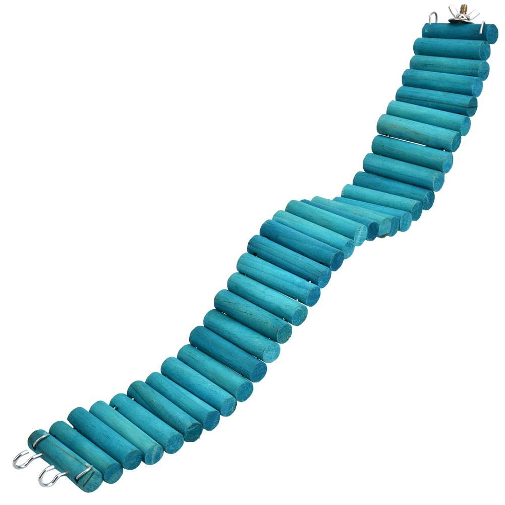 Hamster Climbing Ladders, Colorful Wooden Log Plank Bridge for Small Pets, DIY Suspension Bridge for Hamsters, Squirrels, Parrots, Sugar Gliders, Rodents, Cage Accessories for En