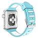 BRG Compatible with Apple Watch Band with Case, Silicone Sport Watch Band with Shock-Proof Protective Case Compatible with Apple Watch Series 3 Series 2 Series 1，Sport and Edition