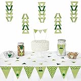Twins Two Peas in a Pod - Triangle Baby Shower or Birthday Party Decoration Kit - 72 Pieces
