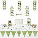 Twins Two Peas in a Pod - Triangle Baby Shower or Birthday Party Decoration Kit - 72 Pieces