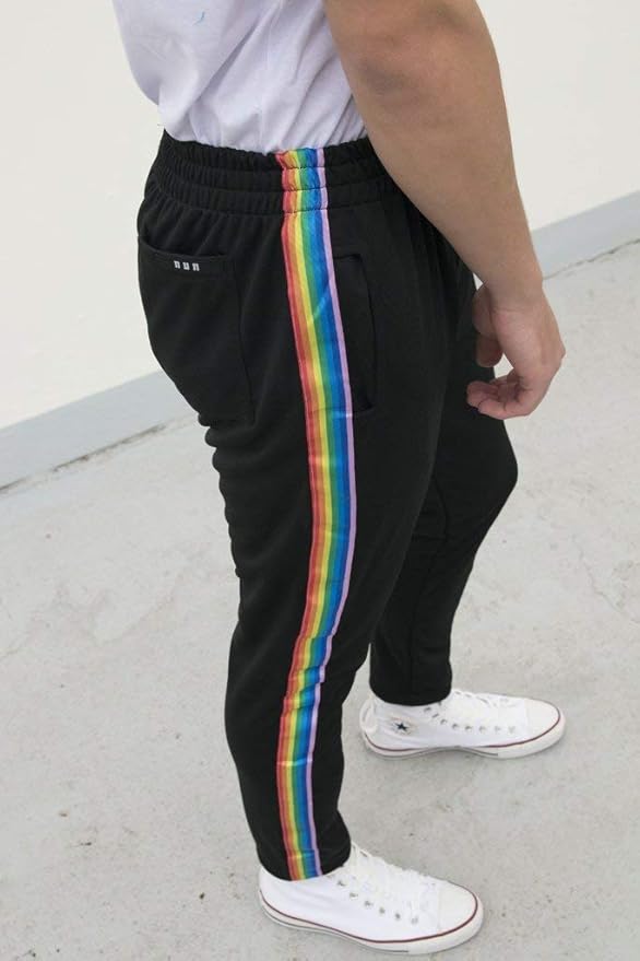 calça faixa arco iris