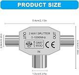 AXFEE Digital Signal Splitter Antenna Aerial 2 Way 1 Female to 2 Male TV Coax view 2