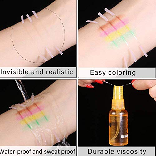260Pcs Invisible Waterproof Eyelid Sticker Fiber Tape Double Eyelid Adhesive Tape with Y Forks + Scissors