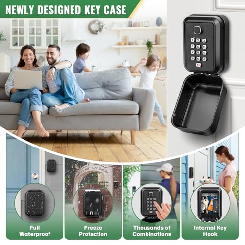 Outdoor Waterproof Key Box Combination Key Box Key Box with Code Large Security Box for Keys Wall for Home School Factory