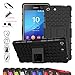 Sony Xperia M5 Case,Mama Mouth Shockproof Heavy Duty Combo Hybrid Rugged Dual Layer Grip Cover with Kickstand For Sony Xperia M5 E5653 E5603 E5633 E5643 E5606(With 4 in 1 Free Gift Packaged),Black