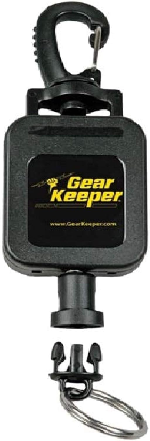 Gear Keeper Hammerhead Industrial General Gear Retractor RT4-0046 - 16oz - Q/C-I Split Ring - Black - High Tensile Spectra/Nylon - Ideal for Tools, Gear or Keys - Made in USA