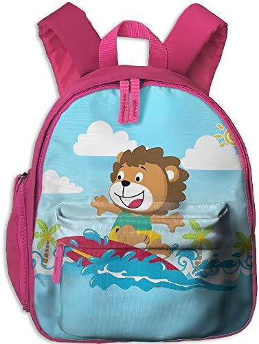 Small School Bags Custome With Cartoon Lion For Kindergarten Unisex Child Pink