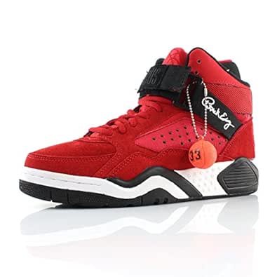 Patrick Ewing 90092 - Zapatillas de Deporte de Cuero para Hombre Rojo