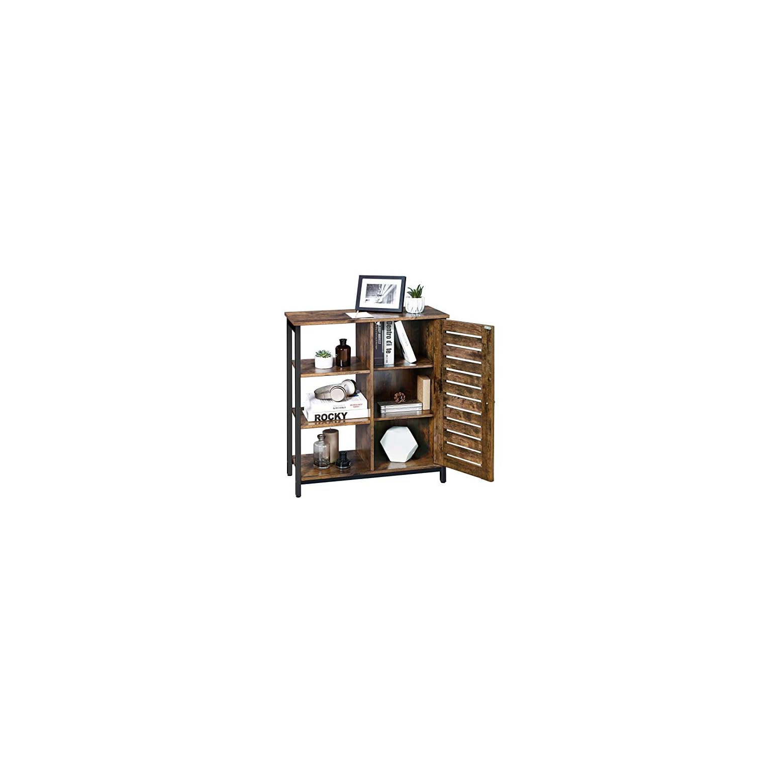 VASAGLE LOWELL Storage Cupboard, Multipurpose 3 Open