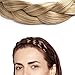 TY.HERMENLISA Chunky Synthetic Hair Braided Headband Classic Wide Plaited Braids Elastic Stretch 3 strands Hairpiece Women Beauty Accessory, 50g, Chocolate