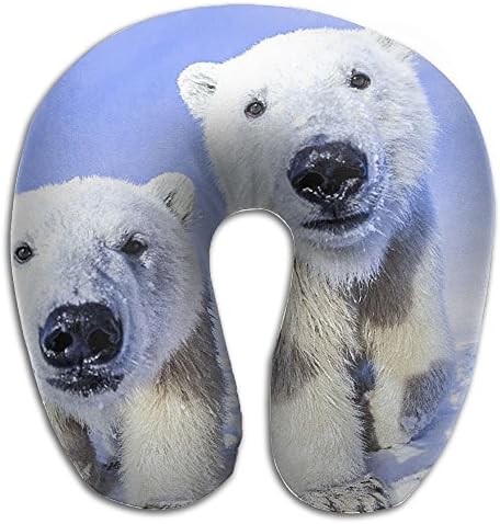Bdna Comfortable U Shaped Neck Pillow Rest Airplane Car Travel Bed Pillow Animals Polar Bear Pattern Neck Pillows