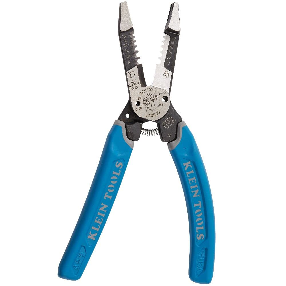Klein Tools K12035 Klein-Kurve Wire Cutters, Made in USA, Heavy Duty Wire Stripping Tool Image Klein Tools K12035 Klein-Kurve Wire Cutters, Made in USA, Heavy Duty Wire Stripping Tool Image