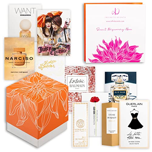 Infinite Scents Perfume Sampler Set for Women10 Designer Fragrance SamplesJuicy, Narciso