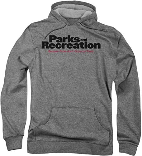 Parks &amp; Recreation - Mens Logo Hoodie, XXX-Large, Athletic Heather