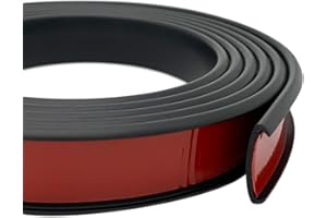 Aroilder U Shape Plywood Edge Banding - Fit 1/2 inch Edge, Self-Adhesive Edge Trim for Desk, Table, Countertop, Furniture, Black, 20Ft