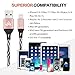 Aonlink Lightning Cable 3Pack 3FT 6FT 10FT Nylon Braided iphone Charger USB Charging Cord, Compatible with iPhone X/8 Plus/8/7/7 Plus/6s/6s Plus/6/6 Plus and more(Black Pink)