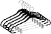 ZOYER Black Velvet Hangers 20 Pack, Metal Felt Hangers for Clothes, Heavy Duty Flocked Space Saving Bulk Hangers with Clips for Skirts, Coat, 360 Degree Rotate-able Swivel Hook Pant Hangers
