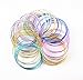 yueton Memory Wire Metal Bangles, Mixed Colors, 6.5 cm Diameter (100, dot)