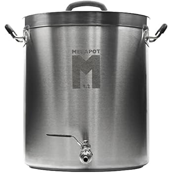 Northern Brewer - Megapot 1.2 Stainless Steel Brew Kettle with Volume Markings (8 Gallon w/Valve)