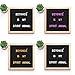 Felt Letter Board with 960 Letters (White, Pink, Gold), 3 Travel Bags, Oak Stand, Scissors, and 60 Emojis (3 Colors). Square 10X10 Inches Sign with Changeable Messages and Characters