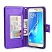 TabPow Galaxy J7 V Case, Galaxy J7 Prime Case, Galaxy J7 Perx Case, 10 Card Slot - ID Slot, Button Wallet Folio PU Leather Cover with Detachable Magnetic Case for Samsung Galaxy J7 V (2017) - Purple